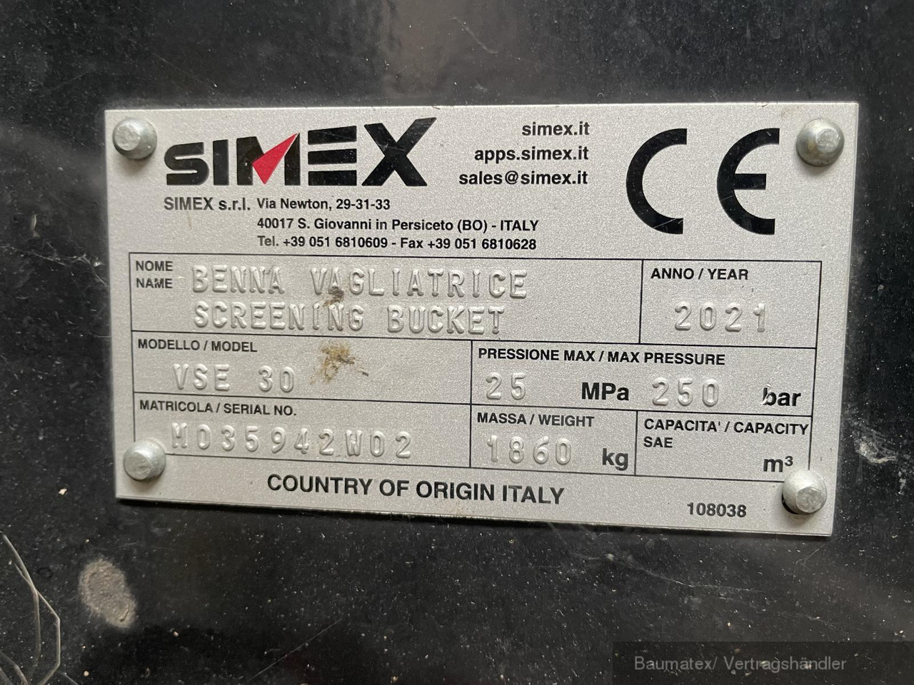 Simex VSE20 Sieblöffel/ neueste Generation!! - فرز دلو - آلات البناء: صور 4 Simex VSE20 Sieblöffel/ neueste Generation!! - فرز دلو - آلات البناء: صور 4