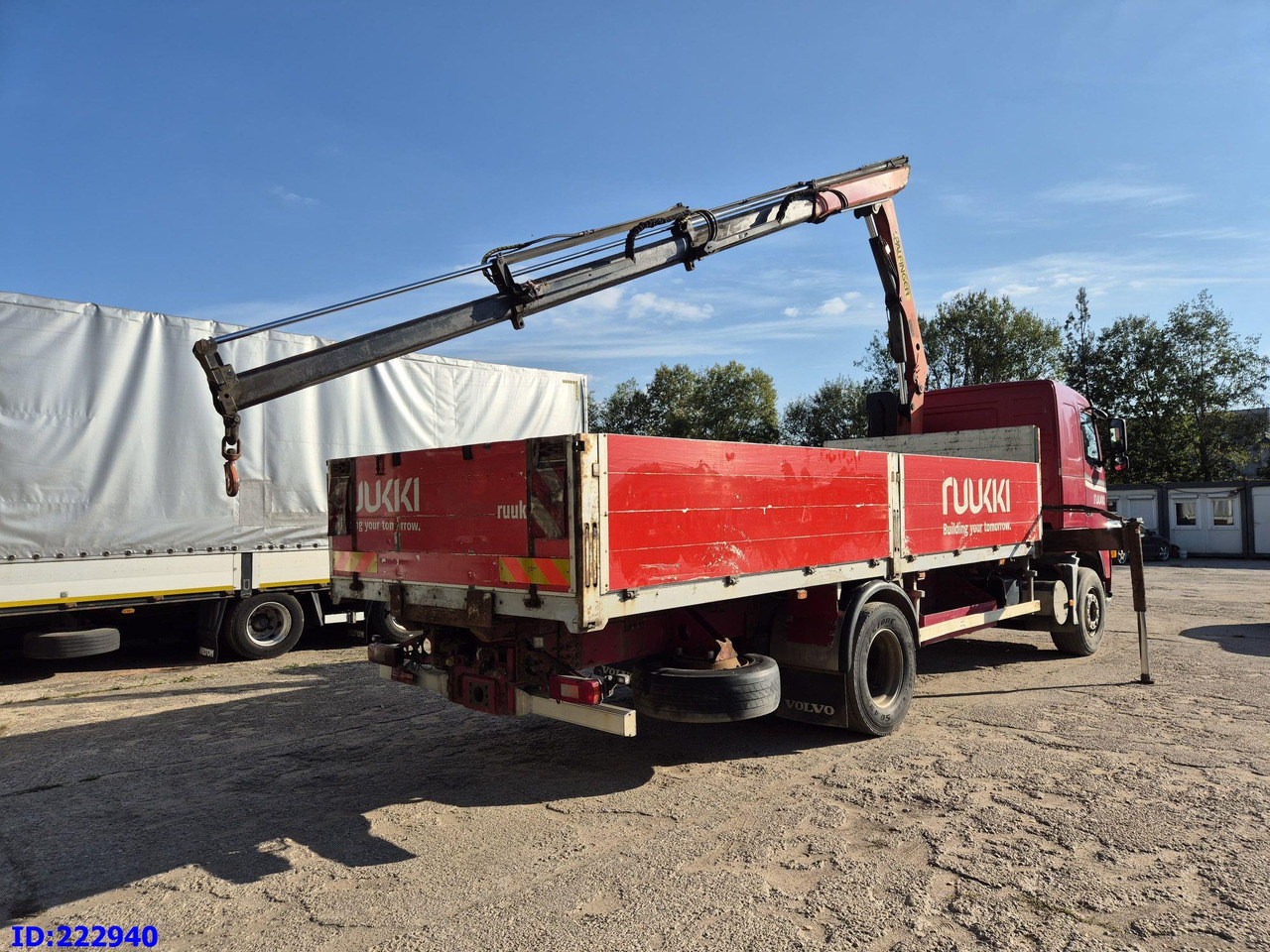 شاحنات مسطحة VOLVO FH12 420HP + Crane Palfinger PK9501: صور 6