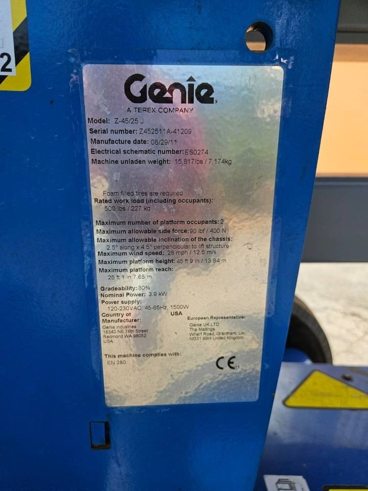 Genie Z 45/25 J DC - رافعات سلة مفصلية: صور 5 Genie Z 45/25 J DC - رافعات سلة مفصلية: صور 5