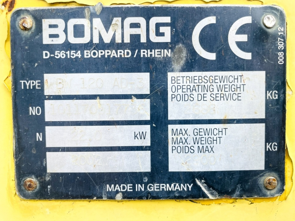 Bomag BW120 AD-3 (4046) - مدحلة الأسفلت: صور 3 Bomag BW120 AD-3 (4046) - مدحلة الأسفلت: صور 3