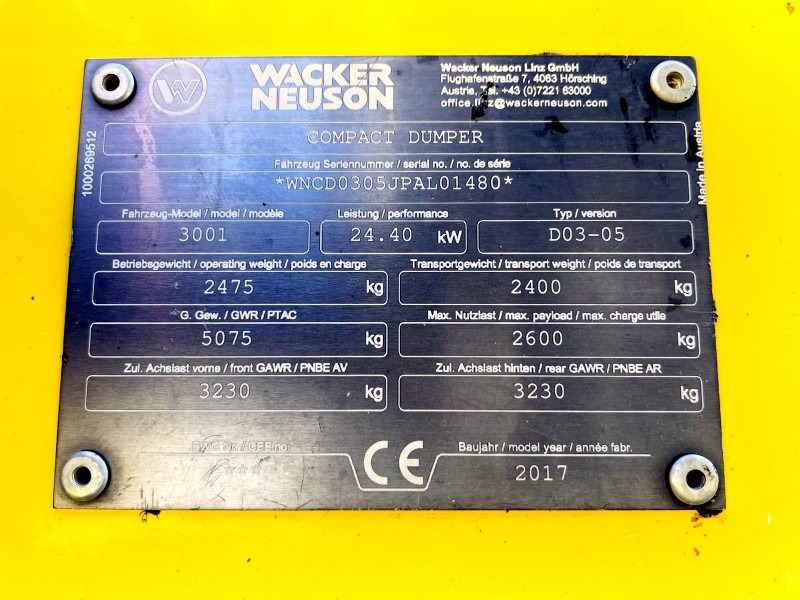 Neuson 3001 (3861) - شاحنة قلابة صغيرة: صور 3 Neuson 3001 (3861) - شاحنة قلابة صغيرة: صور 3
