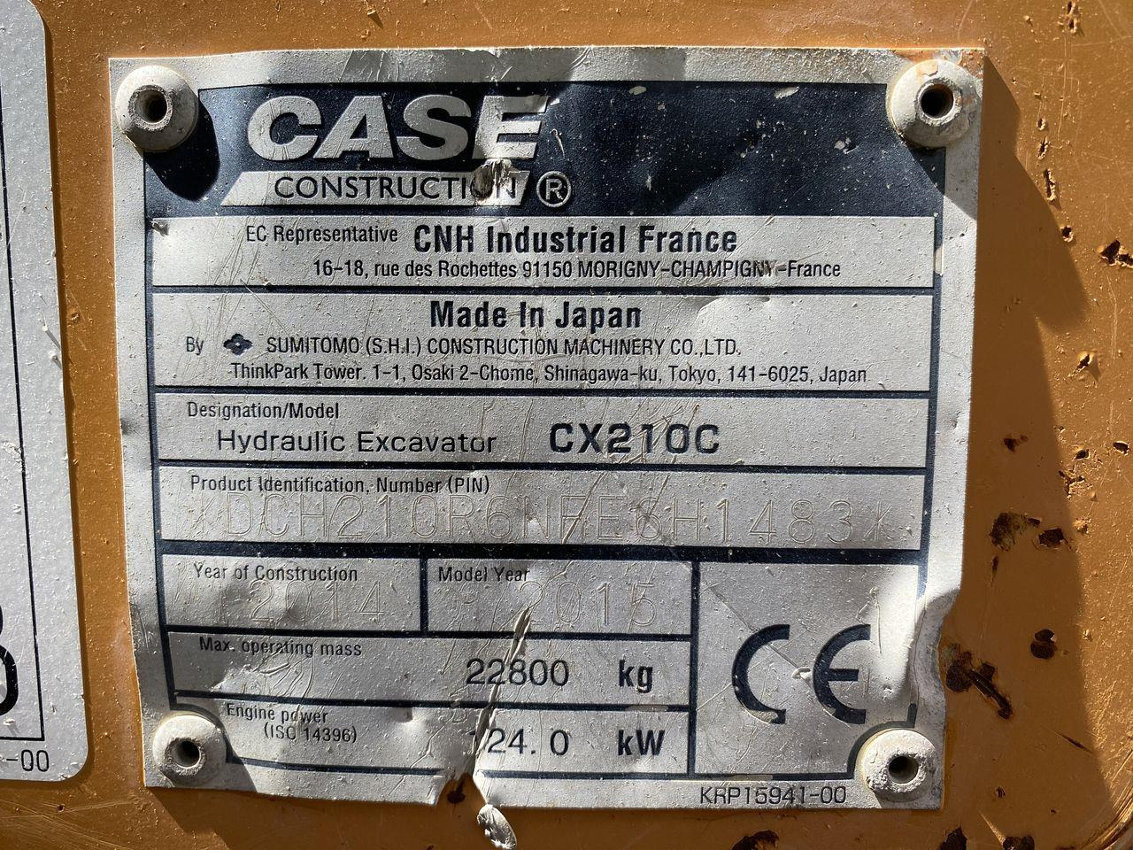 حفارات زحافة Case CX210C: صور 12