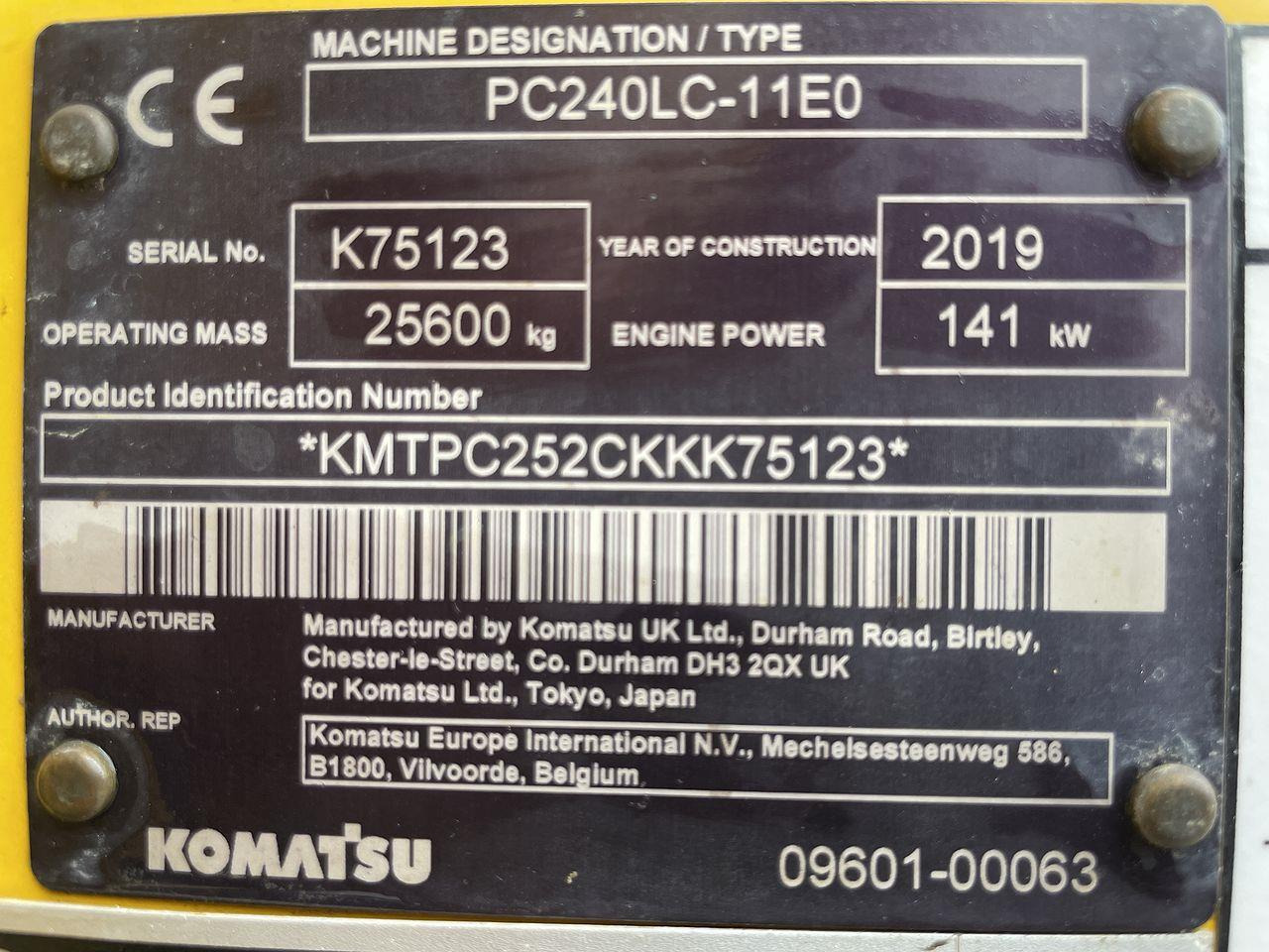 حفارات زحافة Komatsu PC240LC-11EO: صور 15