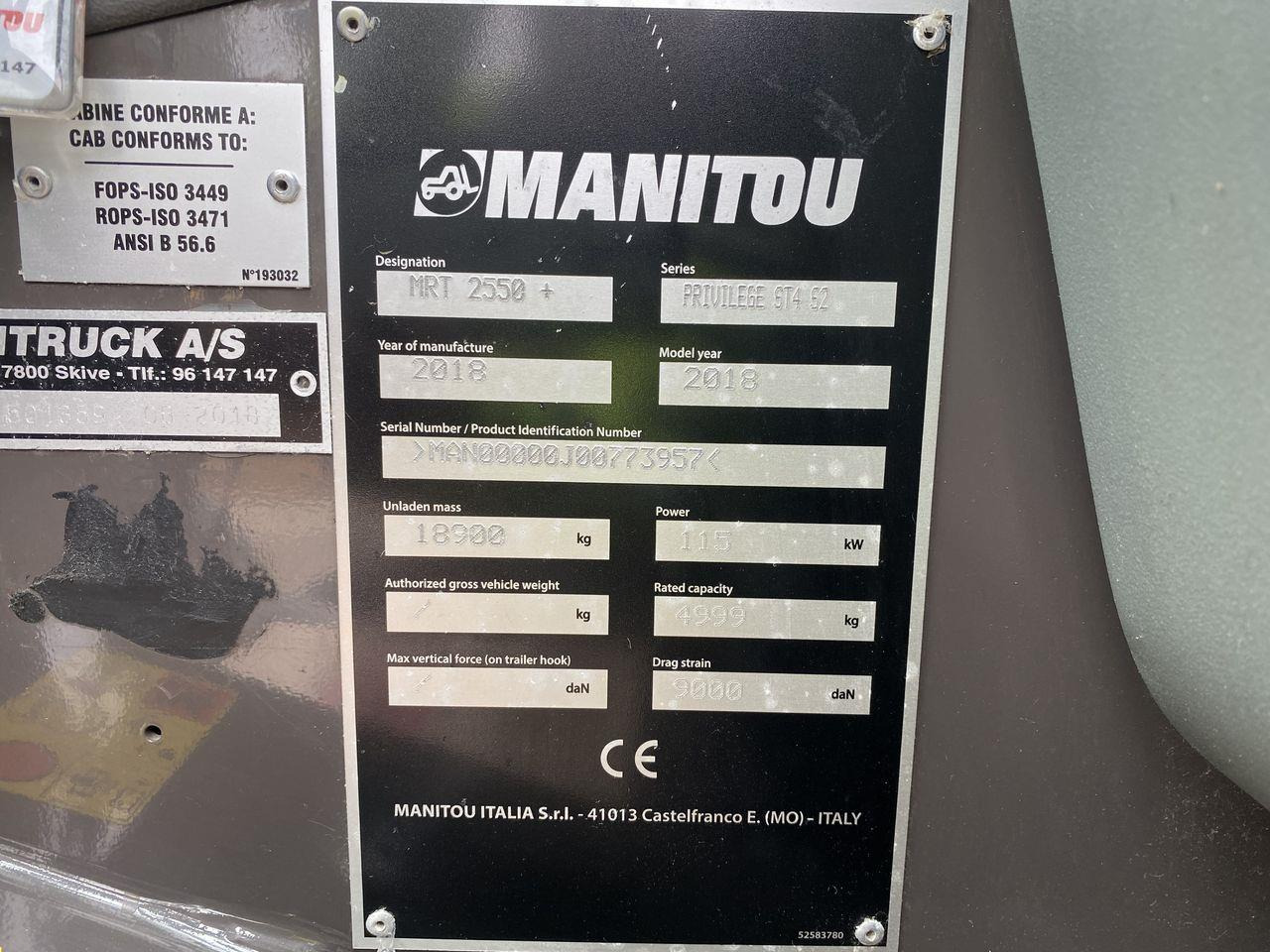 رافعة تلسكوبية Manitou MRT2550P+ ST4: صور 10