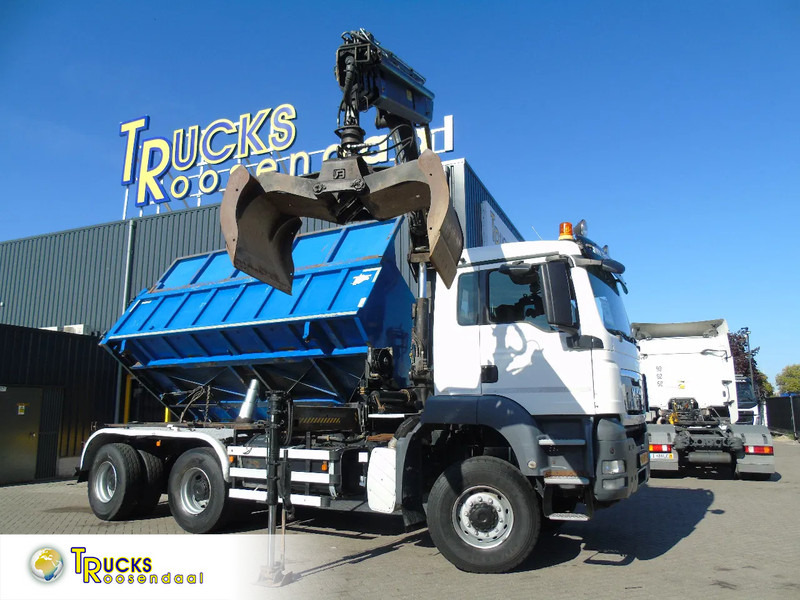MAN TGS 26.400 + 6x6 + HIAB 166 E3 HIPRO + 3SIDE TIPPER - شاحنة كرين: صور 1 MAN TGS 26.400 + 6x6 + HIAB 166 E3 HIPRO + 3SIDE TIPPER - شاحنة كرين: صور 1