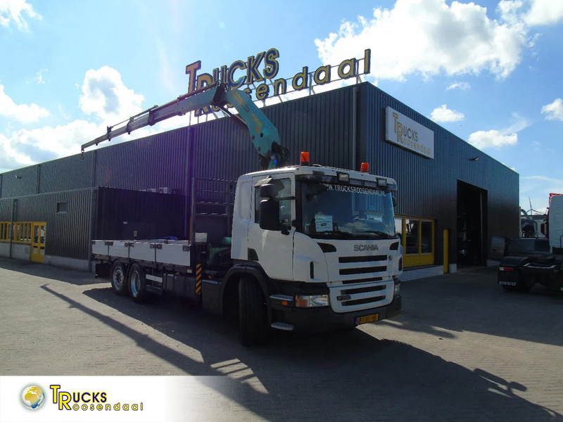 Scania P 380 + PALFINGER PK18.500 5x EXTENTION + 6X2 + STEERING AXLE + REMOTE - شاحنة كرين: صور 1 Scania P 380 + PALFINGER PK18.500 5x EXTENTION + 6X2 + STEERING AXLE + REMOTE - شاحنة كرين: صور 1