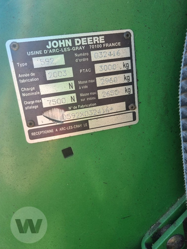 John Deere 592 - مكبس القش الدائري: صور 2 John Deere 592 - مكبس القش الدائري: صور 2