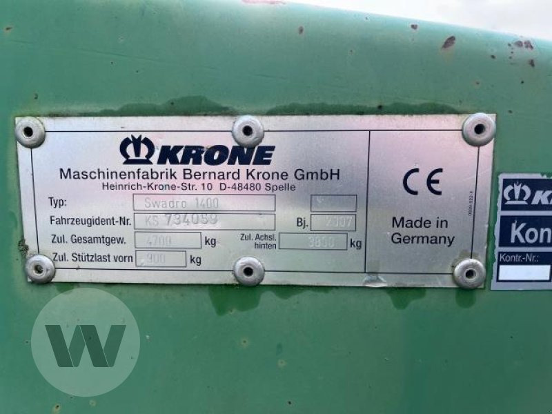 Krone Swadro 1400 - لمّامَة القش: صور 3 Krone Swadro 1400 - لمّامَة القش: صور 3