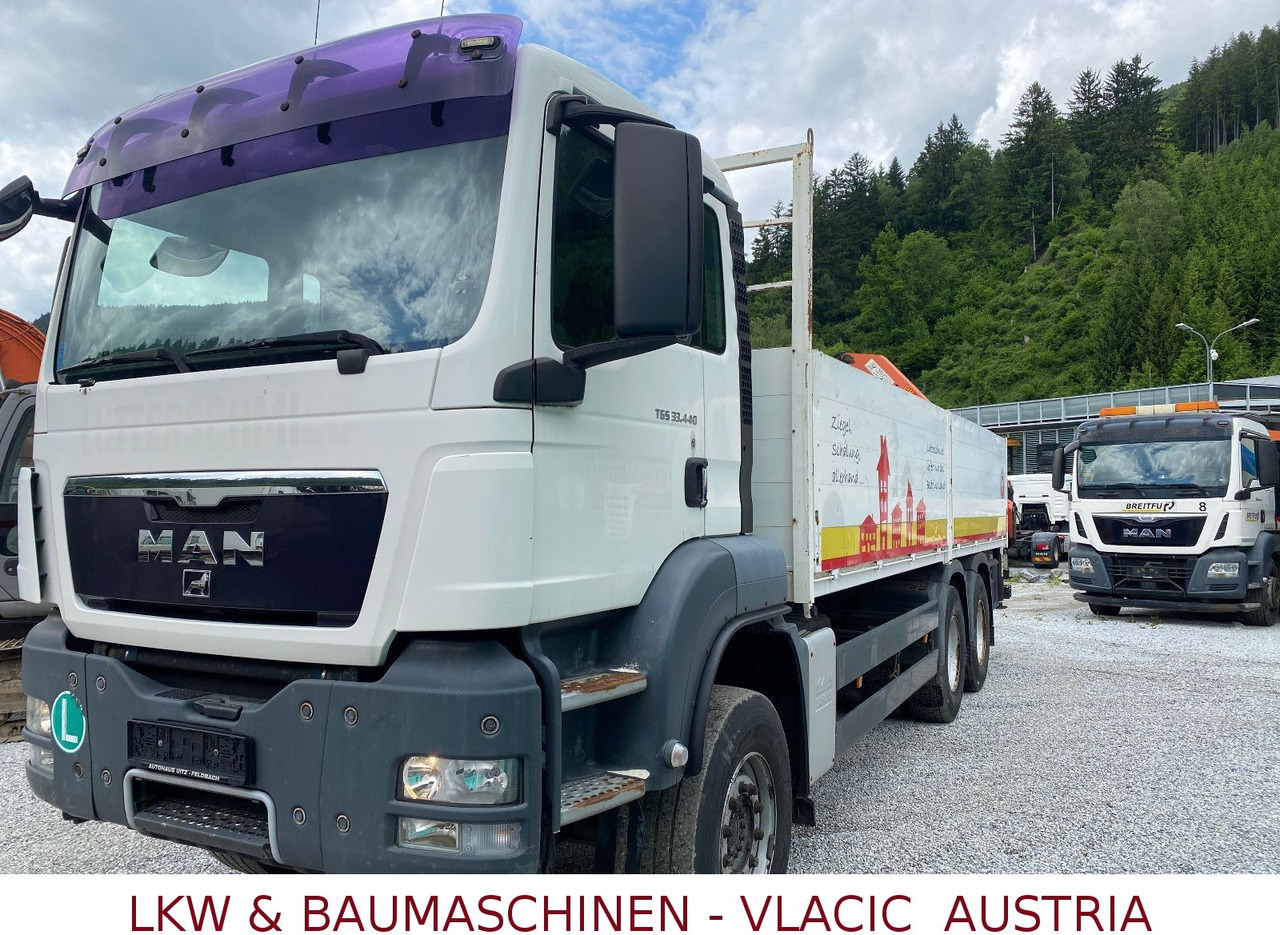 MAN TGS 33.440 6x4 Blatt/Blatt Mit Palfinger PK16500 - شاحنات مسطحة, شاحنة كرين: صور 1 MAN TGS 33.440 6x4 Blatt/Blatt Mit Palfinger PK16500 - شاحنات مسطحة, شاحنة كرين: صور 1