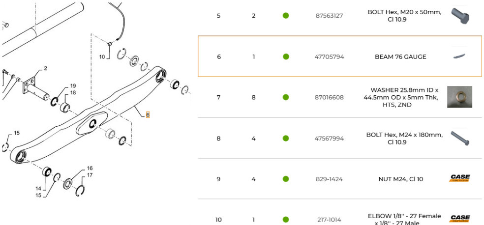 Case 47705794 - 84537757 - أجزاء الهيكل السفلي - آلات البناء: صور 1 Case 47705794 - 84537757 - أجزاء الهيكل السفلي - آلات البناء: صور 1