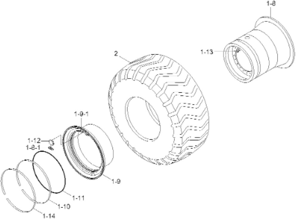 Case 81L6-01400 - الجنوط - آلات البناء: صور 1 Case 81L6-01400 - الجنوط - آلات البناء: صور 1