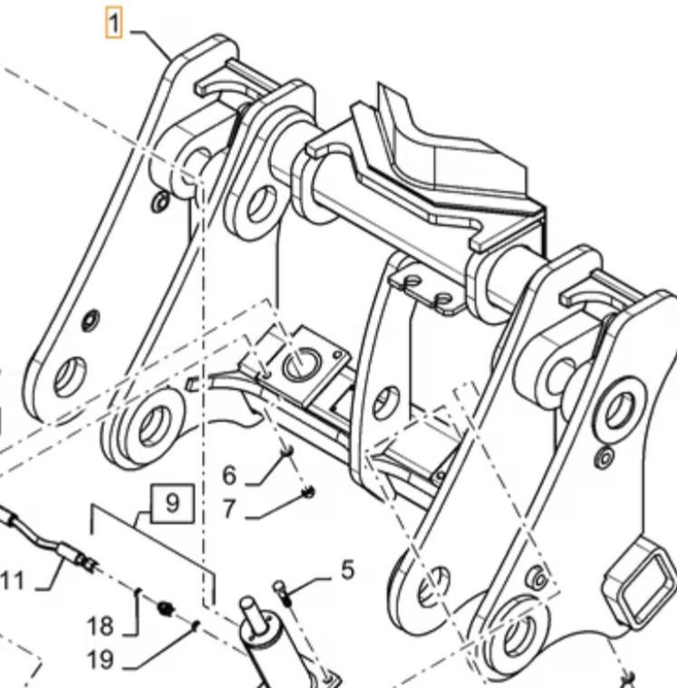 Case 84494323 - وصلة الربط للمعدات المعلقة - آلات البناء: صور 1 Case 84494323 - وصلة الربط للمعدات المعلقة - آلات البناء: صور 1
