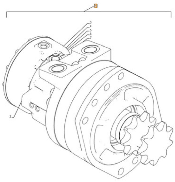 Case 87035341EX - 87035341R - محرك سوينغ - آلات البناء: صور 1 Case 87035341EX - 87035341R - محرك سوينغ - آلات البناء: صور 1