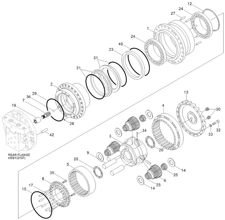 Hyundai 412B1001-0000 - محرك السفر - آلات البناء: صور 1 Hyundai 412B1001-0000 - محرك السفر - آلات البناء: صور 1