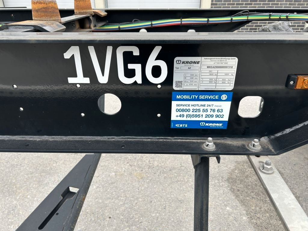 Krone 2 Achswechselfahrgestell, Typ: AZW 18 eL3B9 - شاحنات الحاويات/ جسم علوي قابل للتغيير مقطورة: صور 3 Krone 2 Achswechselfahrgestell, Typ: AZW 18 eL3B9 - شاحنات الحاويات/ جسم علوي قابل للتغيير مقطورة: صور 3