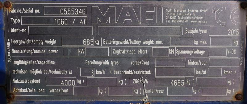Mafi 1060 / 4t - مقطورات مسطحة: صور 4 Mafi 1060 / 4t - مقطورات مسطحة: صور 4