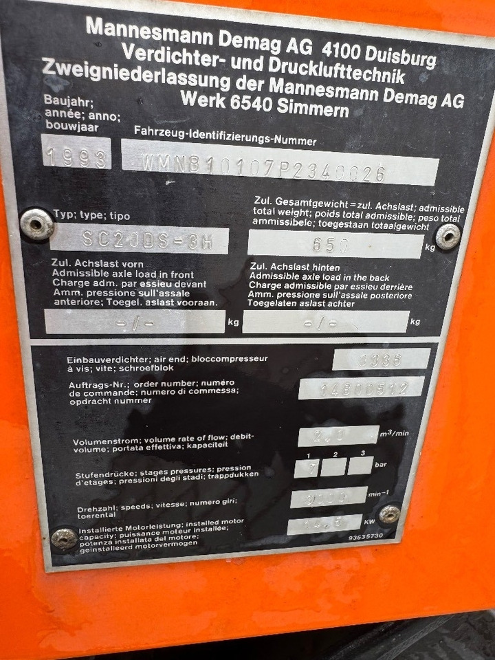 Mannesman demag SC20 DS - ضاغط الهواء: صور 5 Mannesman demag SC20 DS - ضاغط الهواء: صور 5