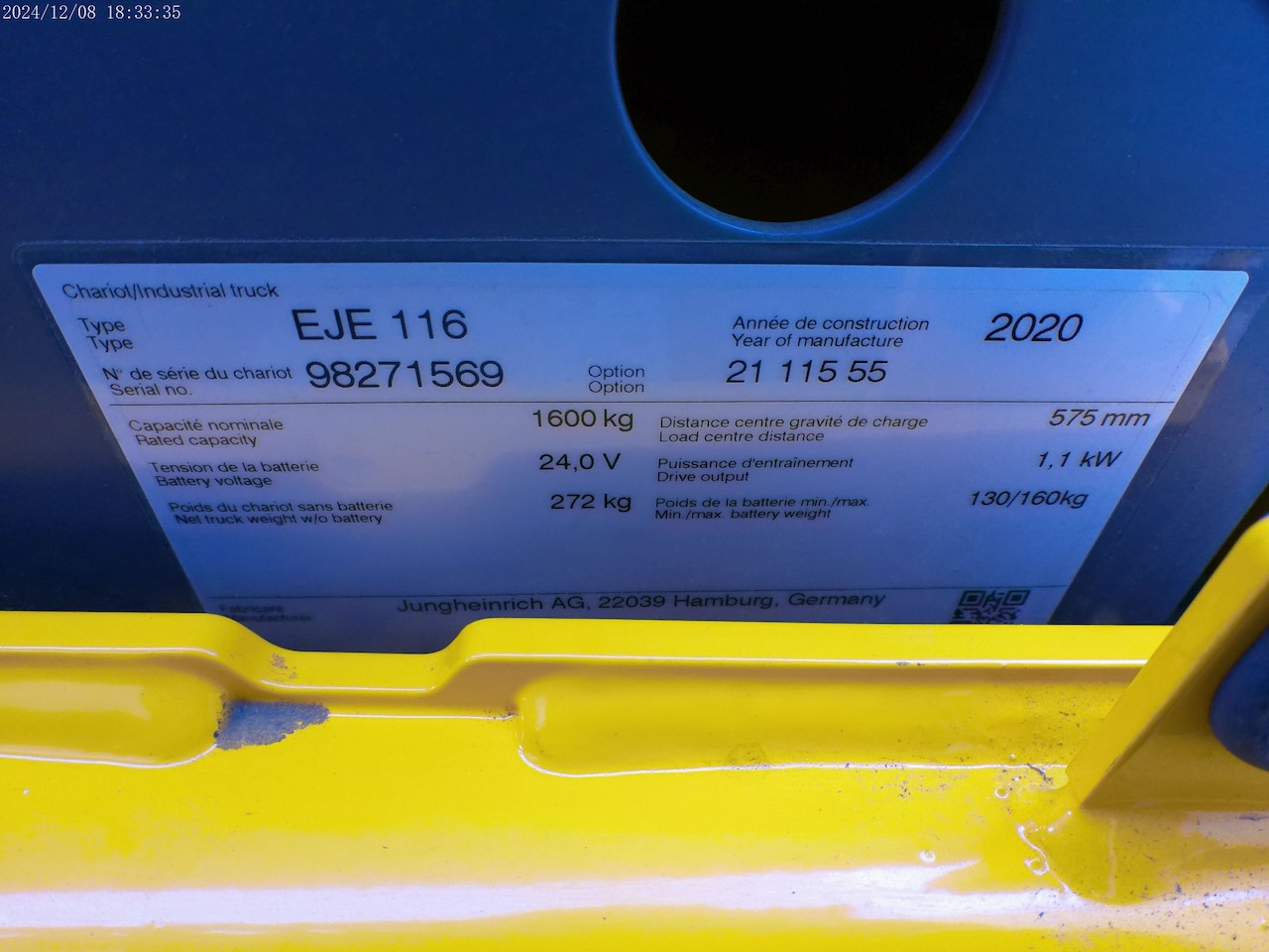 معدات الرفع منخفض المستوى Jungheinrich EJE 116 LI-ION: صور 7