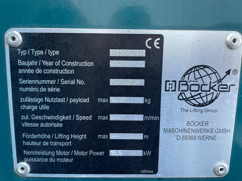 Böcker AHK 30/1400 - رافعة لجميع التضاريس: صور 3 Böcker AHK 30/1400 - رافعة لجميع التضاريس: صور 3