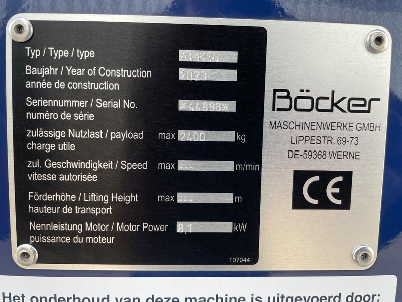 Böcker AHK 36E - رافعة لجميع التضاريس: صور 3 Böcker AHK 36E - رافعة لجميع التضاريس: صور 3