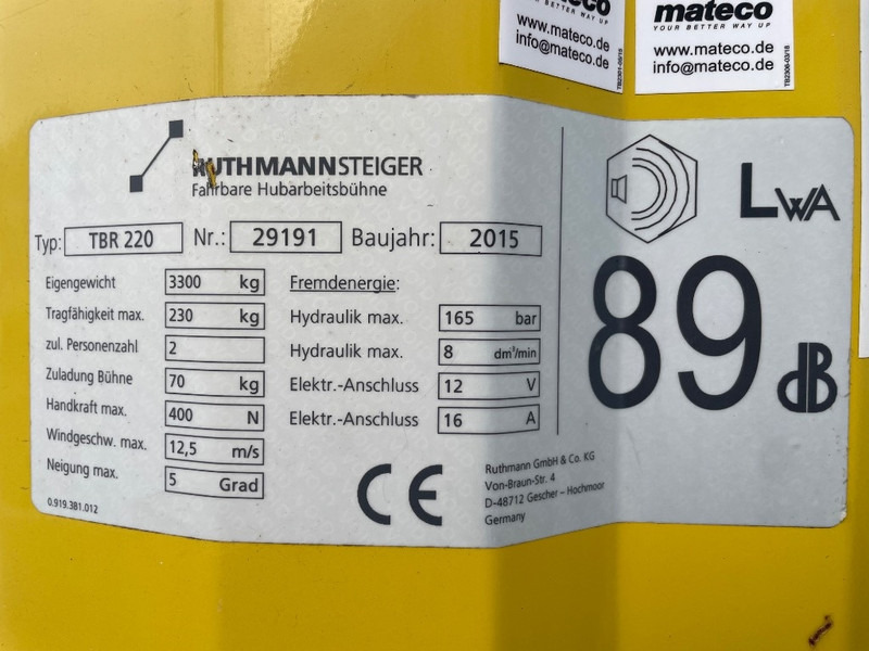 Ruthmann TBR 220 - مصاعد الازدهار محمولة على شاحنة: صور 3 Ruthmann TBR 220 - مصاعد الازدهار محمولة على شاحنة: صور 3