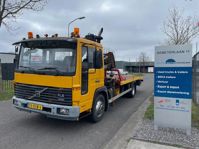 Volvo FL 611 Bergingstruck Recoverytruck Hiab kraan 070 Laadbak afschuifbaar lepel transport tweede auto - شاحنة نقل سيارات شاحنة, شاحنة كرين: صور 1 Volvo FL 611 Bergingstruck Recoverytruck Hiab kraan 070 Laadbak afschuifbaar lepel transport tweede auto - شاحنة نقل سيارات شاحنة, شاحنة كرين: صور 1