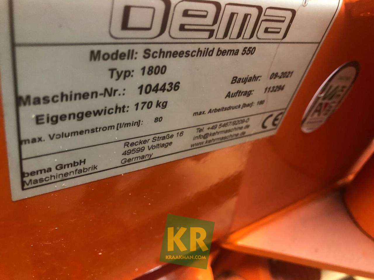 VEEGMACHINE BEMA Bema - كاسحة ثلوج: صور 1 VEEGMACHINE BEMA Bema - كاسحة ثلوج: صور 1