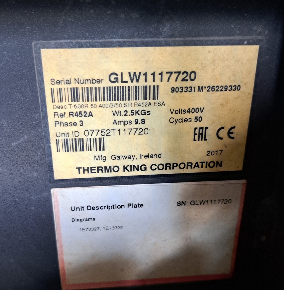 Thermo King T-500 S/N : GLW1117720 - ثلاجة: صور 2 Thermo King T-500 S/N : GLW1117720 - ثلاجة: صور 2