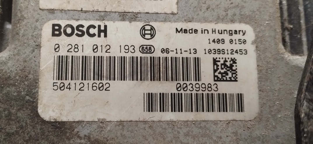 STEROWNIK SILNIKA IVECO DAILY 2.3 HPI 06-11 0281012193 504121602 - النظام الكهربائي - الشاحنات الصغيرة: صور 2 STEROWNIK SILNIKA IVECO DAILY 2.3 HPI 06-11 0281012193 504121602 - النظام الكهربائي - الشاحنات الصغيرة: صور 2