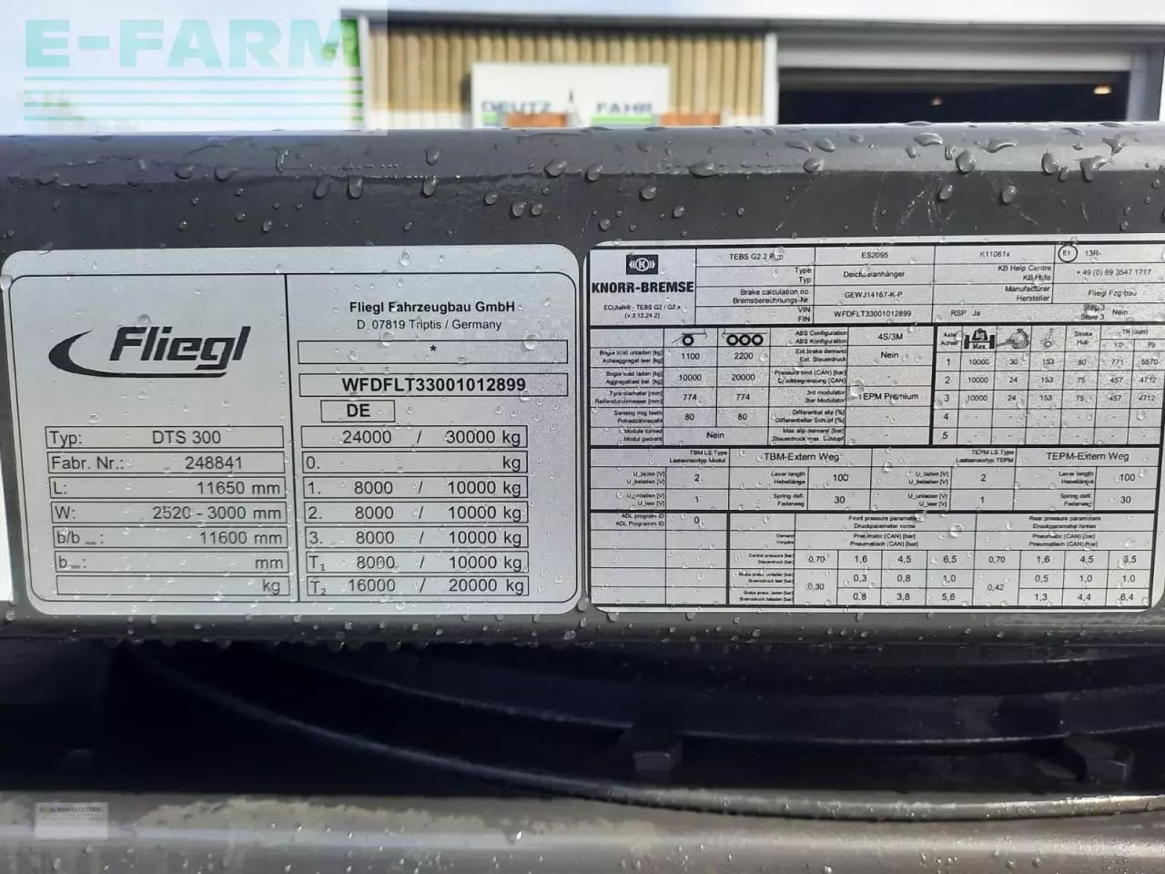 عربة مسطحة منخفضة مقطورة Fliegl dts 300: صور 10