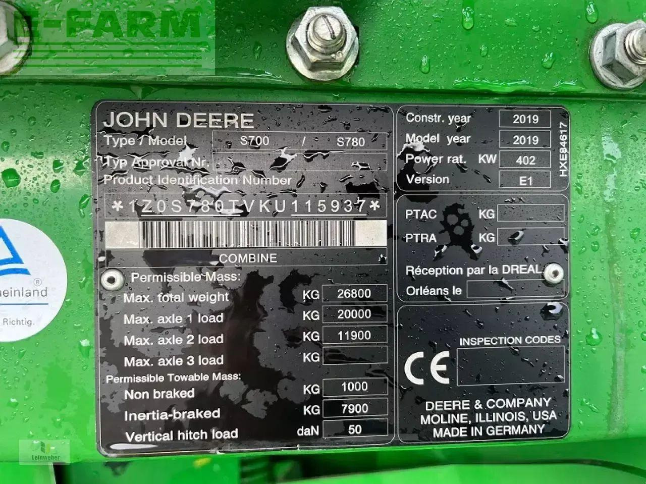 حصادة شاملة John Deere s 780i: صور 11 حصادة شاملة John Deere s 780i: صور 11