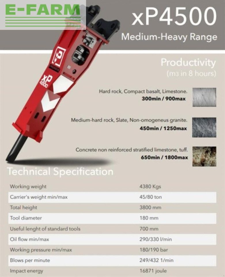 Xp4500 - مطرقة هيدروليكية - آلات البناء: صور 2 Xp4500 - مطرقة هيدروليكية - آلات البناء: صور 2