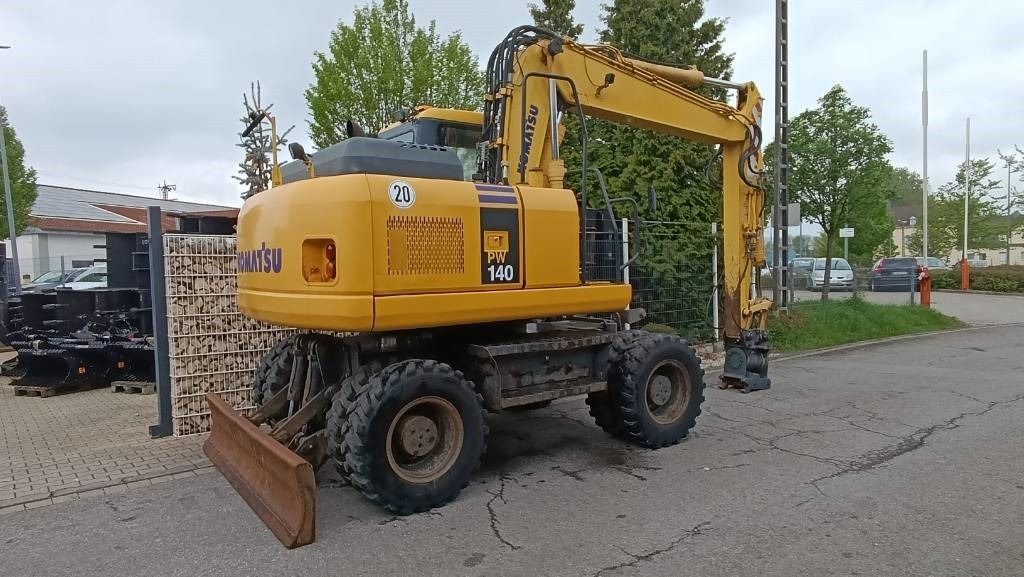حفارة على عجلات Komatsu PW 140 Mobilbagger Powertilt Schnellwechsler MS 10: صور 29