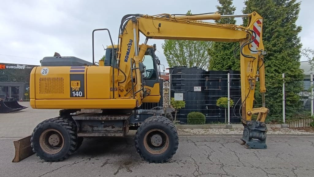 حفارة على عجلات Komatsu PW 140 Mobilbagger Powertilt Schnellwechsler MS 10: صور 28