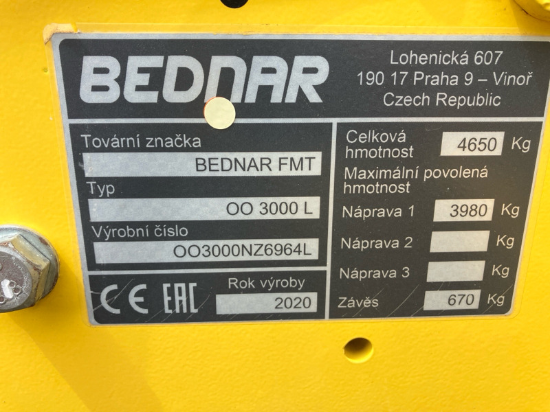Bednar Omega OO 3000L - معدات بذار: صور 4 Bednar Omega OO 3000L - معدات بذار: صور 4