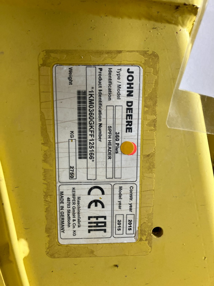 John Deere 8400i mit Kemper 360 und Pick-Up 639 - آلة حصاد: صور 4 John Deere 8400i mit Kemper 360 und Pick-Up 639 - آلة حصاد: صور 4