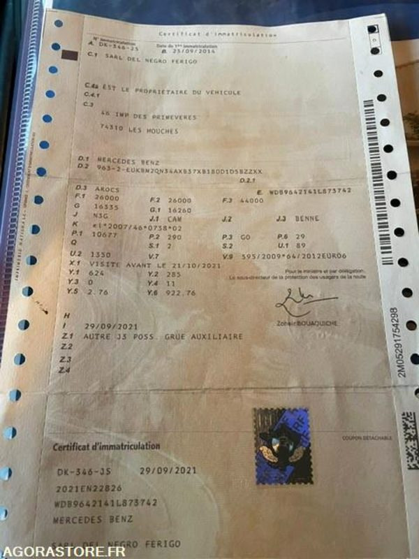 CAMION 6X4 TRI-BENNE +GRUE MERCEDES AROCS 2640 2014 190 000 KM - شاحنة: صور 5 CAMION 6X4 TRI-BENNE +GRUE MERCEDES AROCS 2640 2014 190 000 KM - شاحنة: صور 5