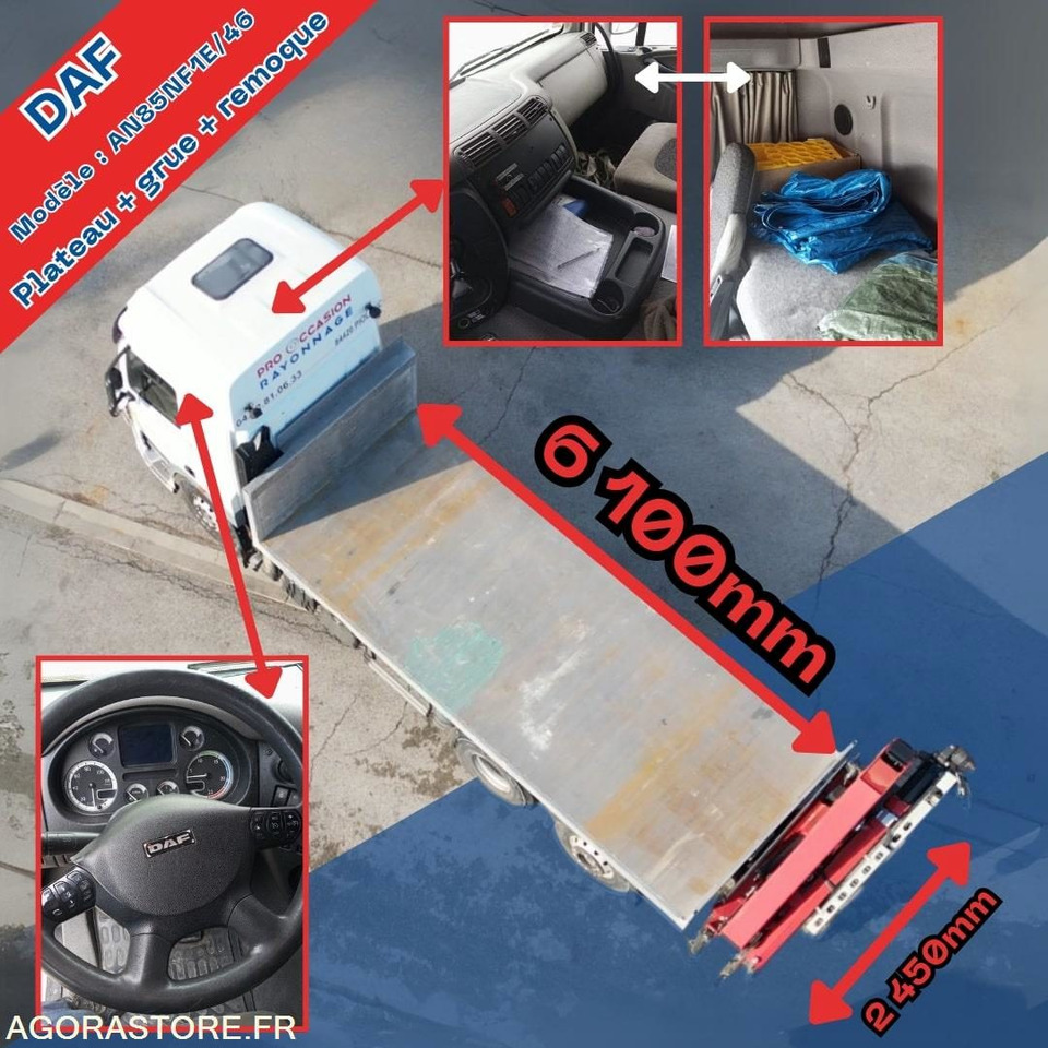 Camion DAF plateau avec grue HMF + Remorque Lecitrail – Prêt à travailler ! - شاحنة: صور 3 Camion DAF plateau avec grue HMF + Remorque Lecitrail – Prêt à travailler ! - شاحنة: صور 3
