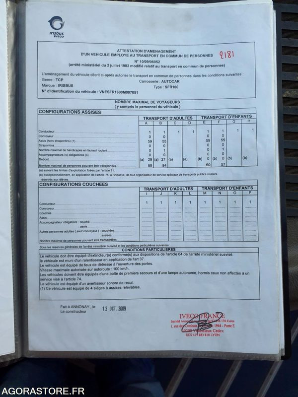 IVECO BUS CROSSWAY N°093403 - حافلة مدرسية: صور 5 IVECO BUS CROSSWAY N°093403 - حافلة مدرسية: صور 5