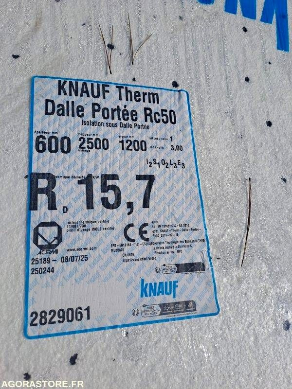 Panneaux isolants KNAUF Therm Dalle Portée Rc50 2500 x 1200 x 600 mm - الأدوات والمعدات: صور 3 Panneaux isolants KNAUF Therm Dalle Portée Rc50 2500 x 1200 x 600 mm - الأدوات والمعدات: صور 3
