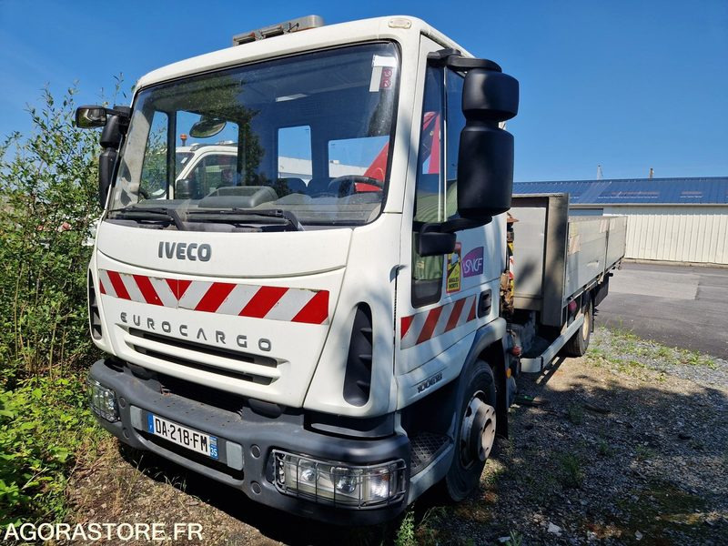 Porteur benne grue Iveco 100E18 - DA218FM - شاحنة: صور 1 Porteur benne grue Iveco 100E18 - DA218FM - شاحنة: صور 1