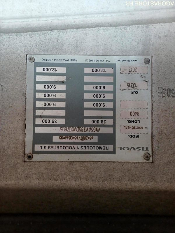 SEMI BENNE TYSVOL CW032FY - 2012 - مقطورة: صور 5 SEMI BENNE TYSVOL CW032FY - 2012 - مقطورة: صور 5