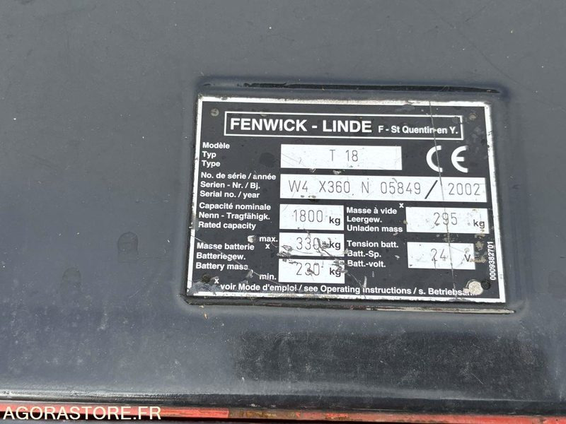 Transpalette électrique 1800kg Fenwick T18 - معدات الرفع منخفض المستوى: صور 5 Transpalette électrique 1800kg Fenwick T18 - معدات الرفع منخفض المستوى: صور 5