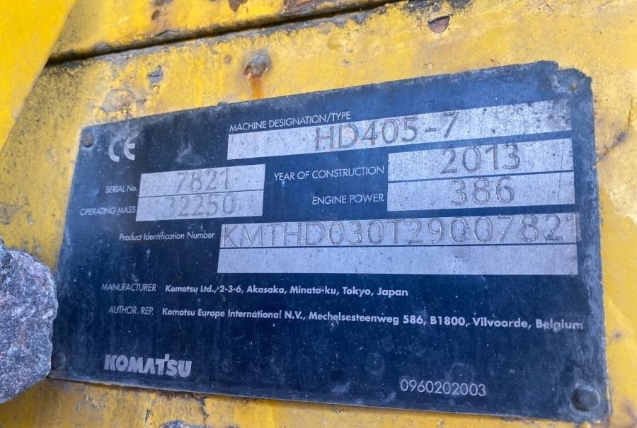 Komatsu HD405-7 - شاحنة قلابة للمحاجر: صور 3 Komatsu HD405-7 - شاحنة قلابة للمحاجر: صور 3