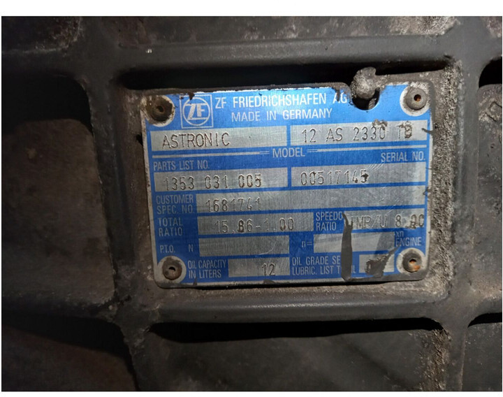 ZF 12AS2330TD - علبة التروس - شاحنة: صور 5 ZF 12AS2330TD - علبة التروس - شاحنة: صور 5