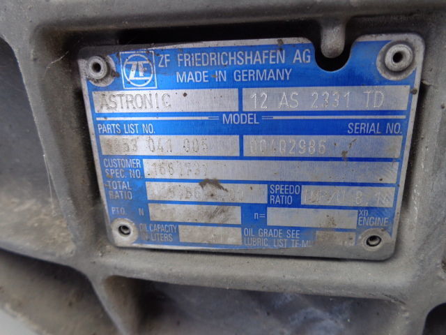 ZF gearbox 12AS2331TD 12AS2331 TD - علبة التروس - شاحنة: صور 5 ZF gearbox 12AS2331TD 12AS2331 TD - علبة التروس - شاحنة: صور 5