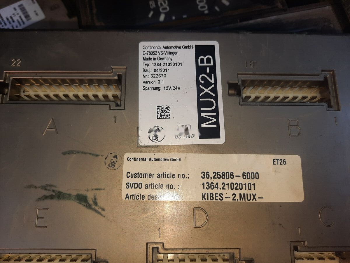 MAN ZR2-BS - VDO D78052 VS MAN CYTI - كتلة التحكم - حافلة: صور 1 MAN ZR2-BS - VDO D78052 VS MAN CYTI - كتلة التحكم - حافلة: صور 1