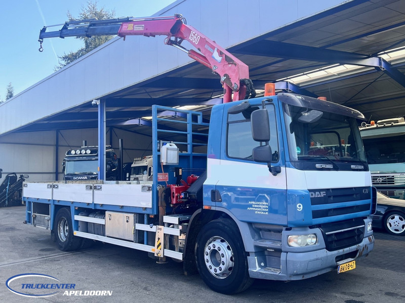 DAF CF 75.310 Manuel, Steel springs, HMF 1560 K3 - شاحنات مسطحة, شاحنة كرين: صور 1 DAF CF 75.310 Manuel, Steel springs, HMF 1560 K3 - شاحنات مسطحة, شاحنة كرين: صور 1