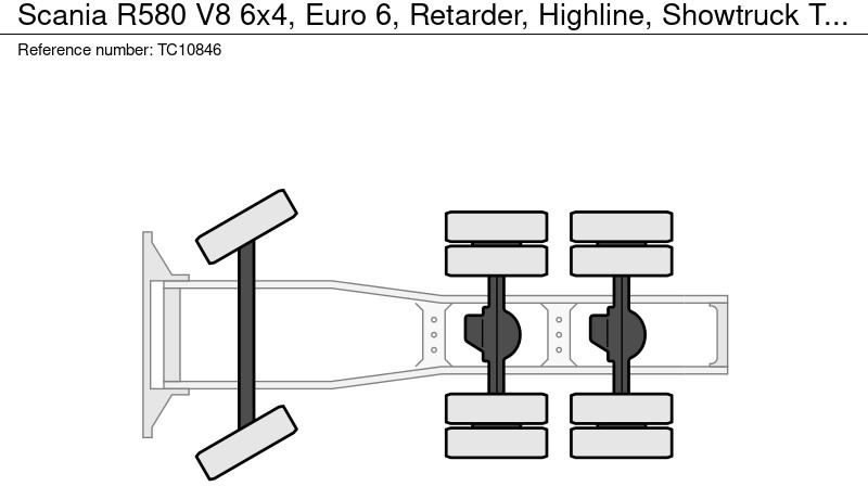شاحنة جرار Scania R580 V8 6x4, Euro 6, Retarder, Highline, Showtruck: صور 11