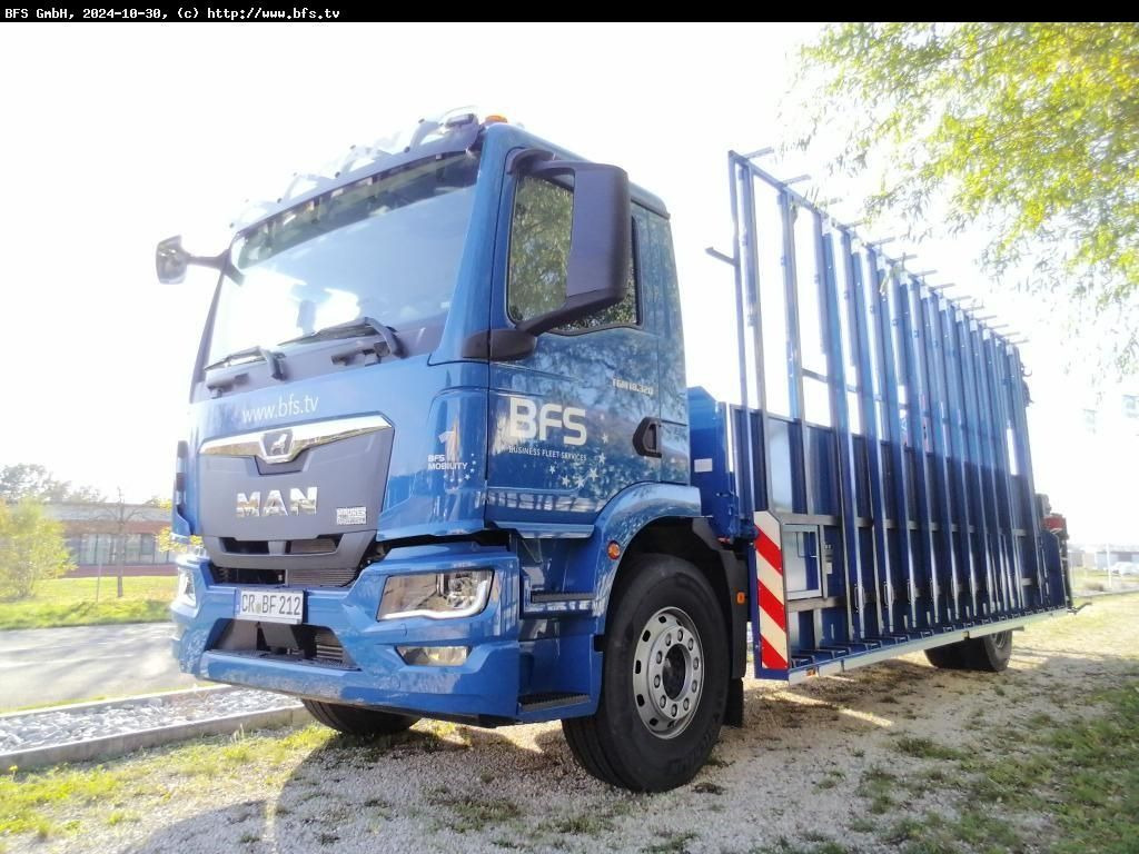 MAN TGM (TG3) 18.320 4x2 BL CH Glastransporter Hegla - شاحنات مسطحة, شاحنة كرين: صور 1 MAN TGM (TG3) 18.320 4x2 BL CH Glastransporter Hegla - شاحنات مسطحة, شاحنة كرين: صور 1